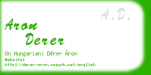 aron derer business card
